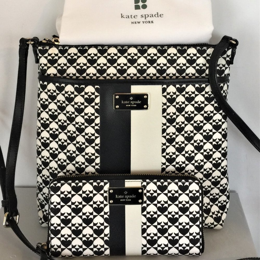 KATE SPADE Keisha Penn Place B&W Crossbody Set